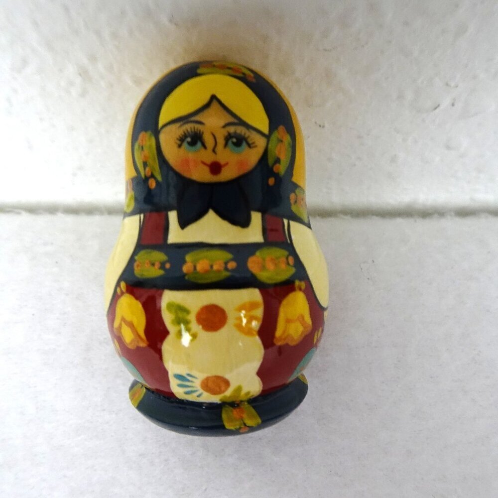 Vintage Russian Wooden Matryoshka Doll Khokhloma Style ONE Piece Replacement